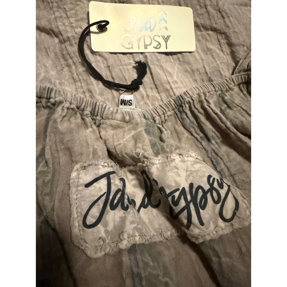 Jaded Gypsy Starpath Sway Tunic Pinafore Dress Patchwork Lace Neutral SM NEW - Picture 11 of 12
